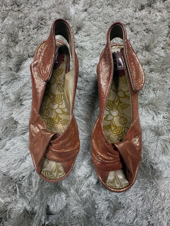 Fly London Shoes - Fly London sz36 Metallic Copper Knot-Front Women’s Flats